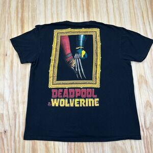 Marvel Studios Men's Deadpool and Wolverine Black Graphic T Shirt Size XL